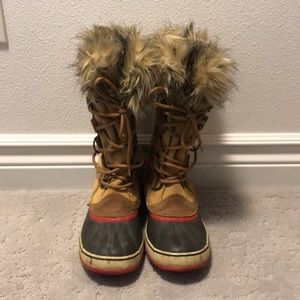 Sorel waterproof snow boots.